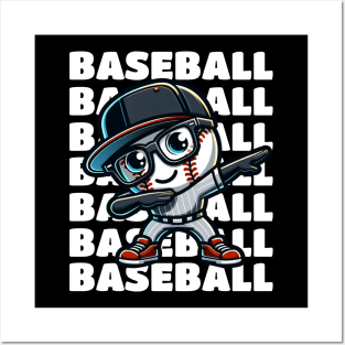 Cartoon Baseball Player Posters and Art